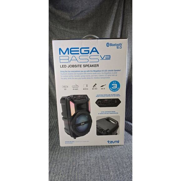 Tzumi Mega Bass V3 LED Jobsite Speaker - Picture 3 of 4